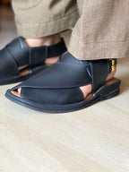 Matte Black |Peshawari Chappal| Handmade
