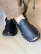 Matte Black |Peshawari Chappal| Handmade