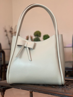 Cute Beige Bow Shoulder Bag - Lady's Fashion Tote