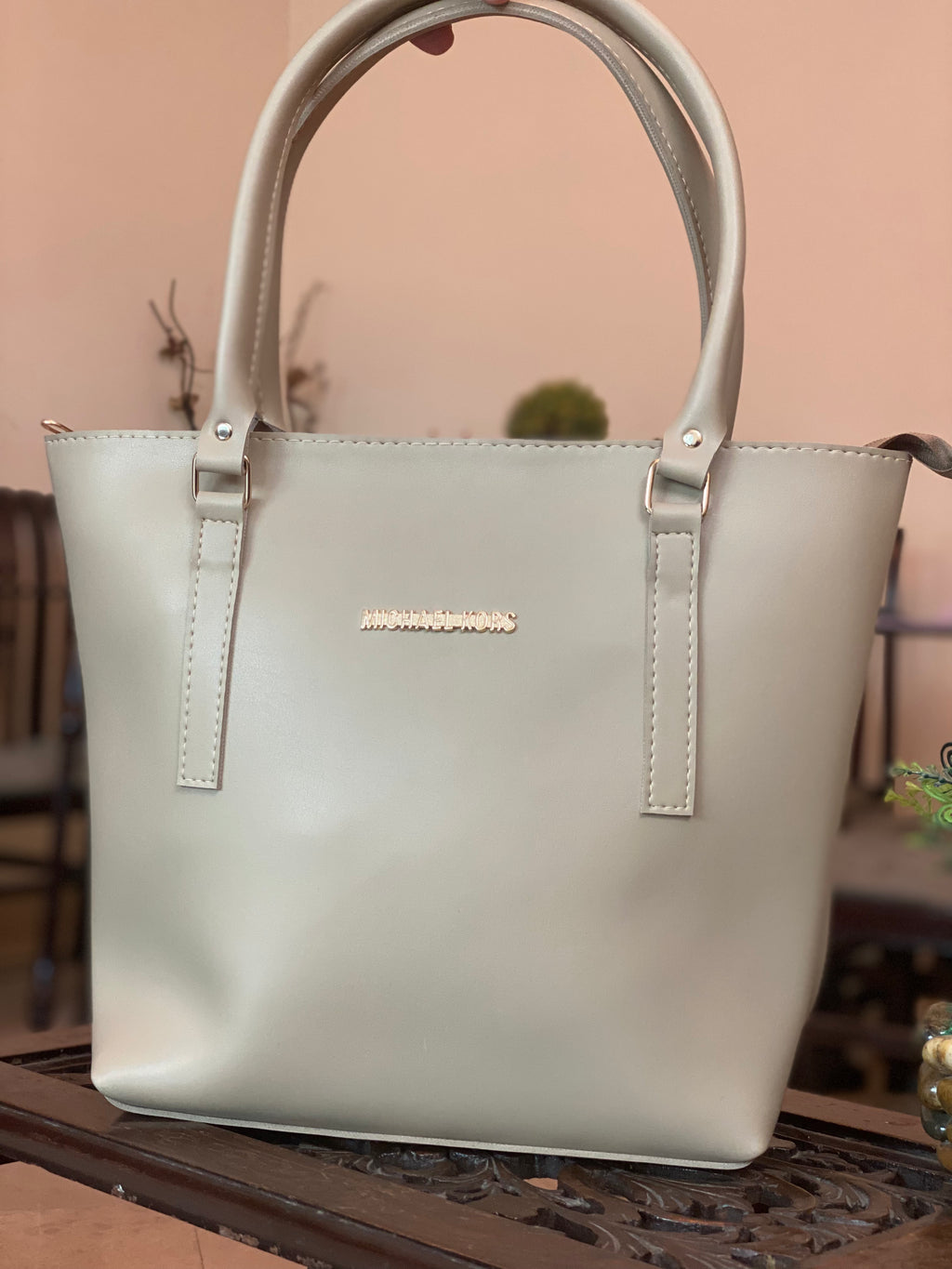 Classic Neutral Work Tote Bag - Perfect for Office