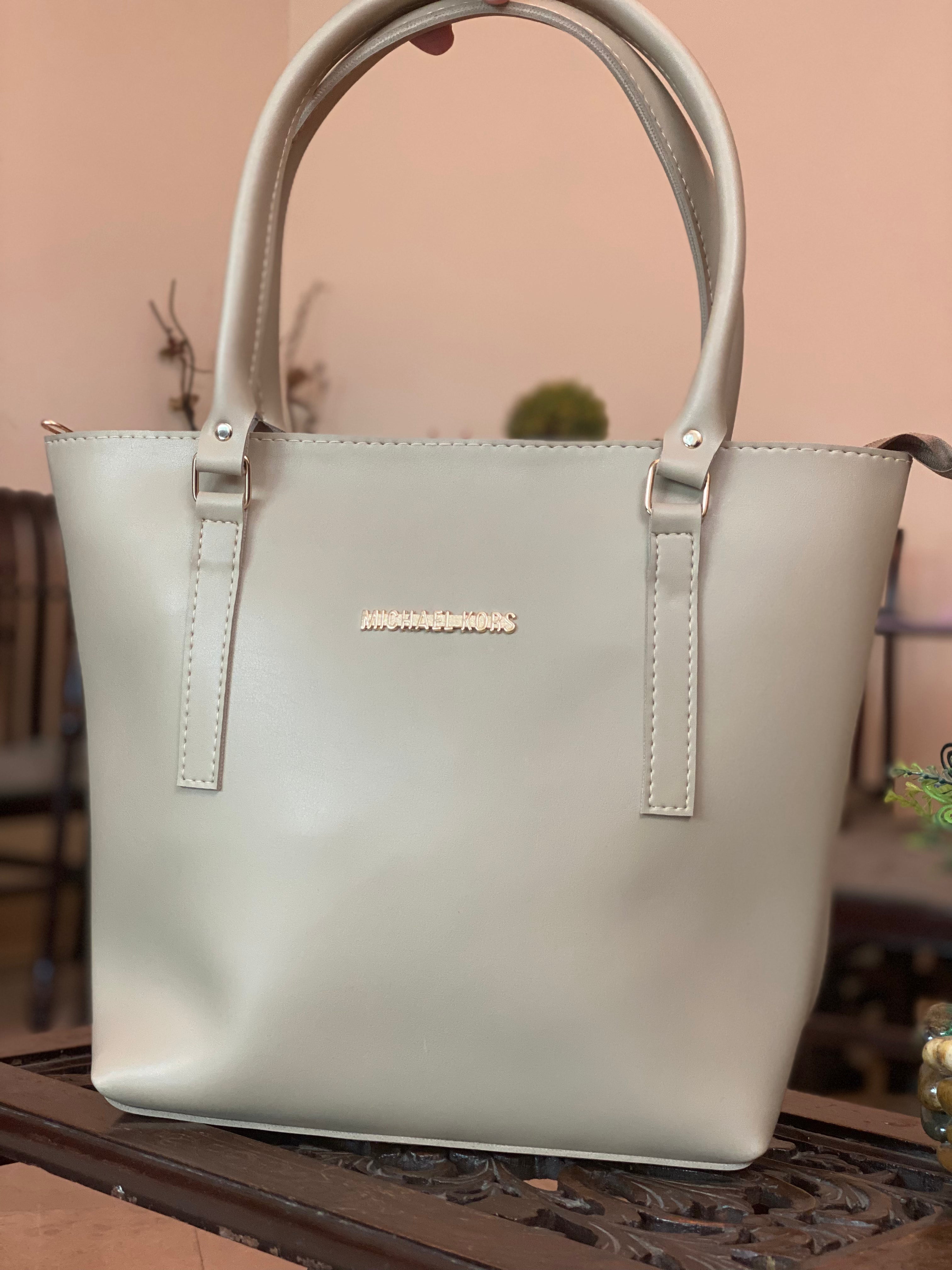 Classic Neutral Work Tote Bag - Perfect for Office