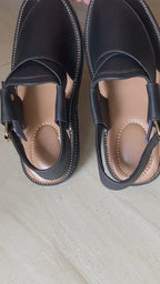 Matte Black |Peshawari Chappal| Handmade