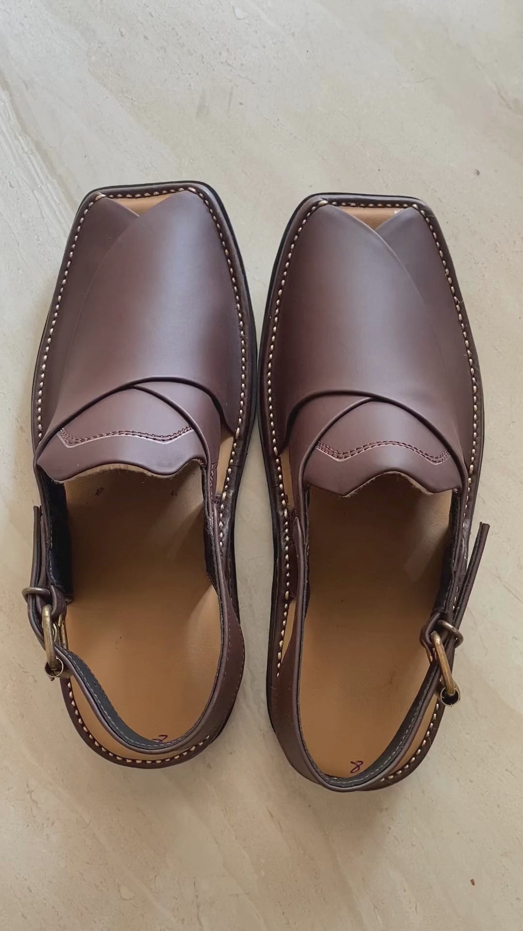 Matte Brown |Peshawari Chappal| Handmade