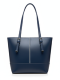 Large Capacity Shopper Tote in Deep Blue